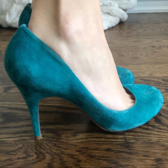 Jessica Simpson Teal Heels - Picture 1 of 4